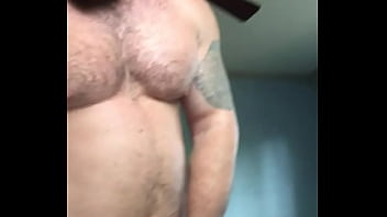 Preview 1 of American In Xvideo Saree Mein - Hot Dominant Musclebear Flexing and Showing Huge Dick. Sexy Alpha Muscle Worship