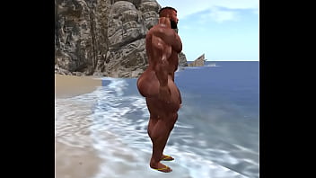 Preview 3 of Mom Son Yoga Love - big cam heyward looking fine as hell at the beach