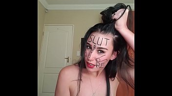 Preview 1 of Png Xxx Sex Photos - Self humiliation teen slut with body writing