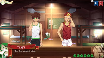 Preview 4 of Club Sex Party - Game: Friends Camp,  Way 2,  Episode 38 - They wanted to have sex with Taiga in the shower (Russian voiceover)