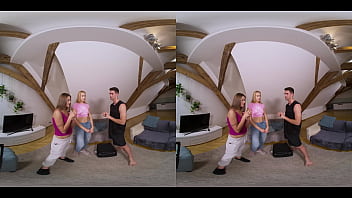 Preview 2 of Ariadna Selll - They Double Booked My Room So We Fucked - Virtual Real Porn