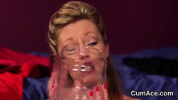 Preview 1 of Sil Pek First Time Blood Xxx - Feisty hottie gets sperm shot on her face swallowing all the love juice