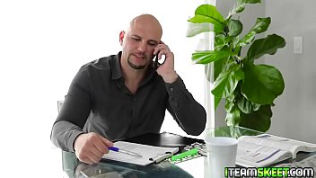 Preview 2 of Zuzka Czech - Sweet teen Biny Beaz on her knees and sucking her stepdads prick