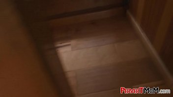 Preview 1 of Vor Menschen - Pervert hot MILF is riding her stepson&#039_s huge cock in the garden.