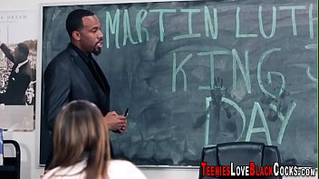 Preview 1 of Real Rape Booby - Teen student riding black teacher