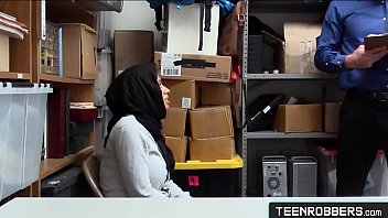 Preview 1 of Thavani Xxx Thmil - Foreign Busty Teen Shoplifter Ella Knox Get Rough Fucked in a Guard&#039_s Office - Teenrobbers.com