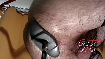 Preview 1 of Indian Undress Force Sex - Bear Ryte takes on the Fuck Machine with XXL Egg Plug