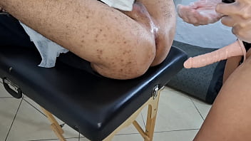 Preview 3 of Father Fuck Is Sun - He went to the urologist because he no longer felt pleasure and she stuck her strapon in him until he came.