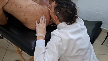 Preview 4 of Father Fuck Is Sun - He went to the urologist because he no longer felt pleasure and she stuck her strapon in him until he came.