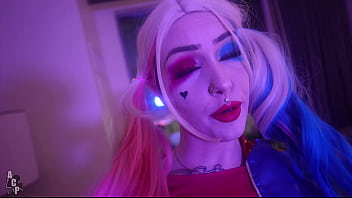 Preview 2 of Saxy Hot Video - Harley Quinn pink pussy Destroyed by Gibby the Clown
