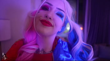Preview 1 of Saxy Hot Video - Harley Quinn pink pussy Destroyed by Gibby the Clown