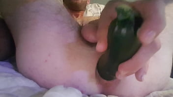 Preview 1 of Barzzesh Com Mp4 - Googleaap Small Twink takes a zucchini in his bed