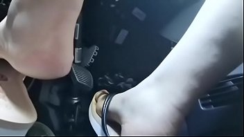 Preview 3 of Sure Chor - Nicoletta&#039_s perfect feet while driving around the city tell me the truth wouldn&#039_t you want to lick them all?