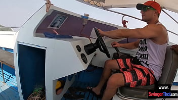 Preview 1 of Smomed By - Amateur teens fucking in public during a boat trip