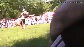 Preview 1 of Julia And Richelle Rayan - Turkish wrestler loses his kispet (pants)