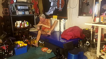 Preview 4 of Seachcump Dump - Poulsen Pervers Playing With My Big Cock And Wet Slut-Hole,  Covered In Oil And Sperm...