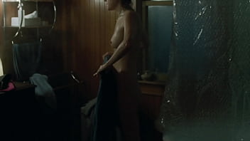 Preview 2 of Ls Land3 - Riley Keough nude - THE LODGE - shower,  wet tits,  drying off,  topless