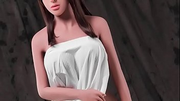 Preview 4 of Sexy Roa - Horny brunette teen sex doll with huge tits