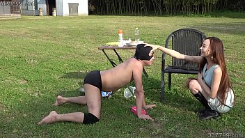 Preview 2 of 2018 New Vedeo Sex - Risa trains her slaves in public and foot worship domination femdom