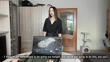 Preview 1 of Two Fair Xxx Video Girls - He just Wanted to play Warhammer but he had to Play with my Pussy - Telari Love