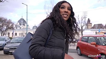 Preview 1 of Ecg Myrtle - GERMAN SCOUT - BROWN EBONY BOMBSHELL FUCK TO EYE ROLLING ORGASM AT PICKUP CASTING