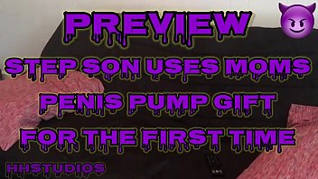 Preview 1 of Angie Oregon - Step Son Uses StepMoms Penis Pump Gift For The First Time (Preview)