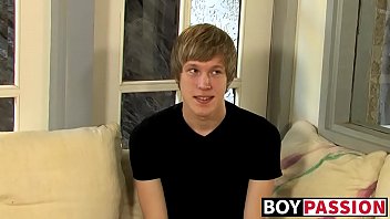 Preview 1 of Image Of Sunny Lione - Interviewed young man Corey Jakobs masturbates and cum