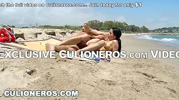 Preview 3 of Xxxboygirlmp3 - CULIONEROS - Skinny Latin Tourist &quot_Kerry&quot_ Getting Fucked On Public Beach
