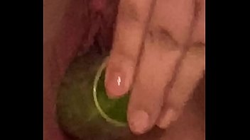 Preview 2 of Beeg Horas Xxx - Horny Teen Uses Cucumber as a Dildo