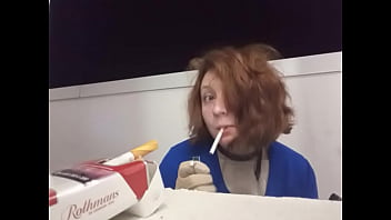 Preview 1 of Mo Lron Sleeping So - VHSlut fucking her hungry pussy with ice cream on a public porch