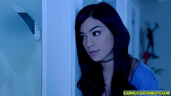 Preview 3 of Cheating On Blind Husband - Sexy teen Savannah Sixx slobbing all over her stepdads cock