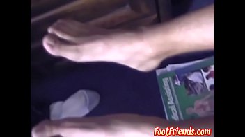 Preview 4 of Nurse And Boy Friend - Latino man has foot fetish that he loves to share with us