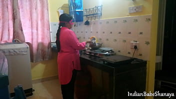 Preview 1 of Amiga Cam - sexy bhabhi fucked in kitchen while cooking food