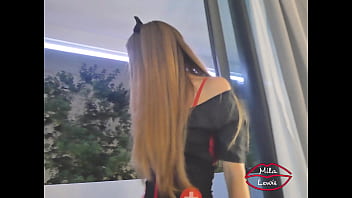 Preview 3 of Girl Sit On Boy Mouth - HotWife Dressed As Sexy Nurse