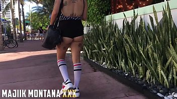 Preview 1 of Chaturbate Pambigass - Majiik Montana Fucks Tattooed Latina Gia Lovely in South Beach Stairwell (POV)