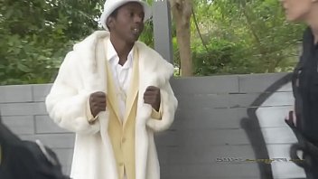 Preview 1 of Chiting Momm - Black thug is apprehended by two horny MILFs cops with big tits.