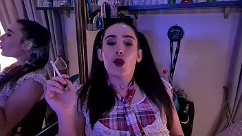 Preview 4 of Novia Amiga Vecina Prima Sobrina - Nude girl smoking part 2