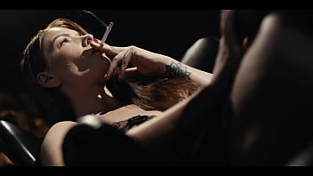 Preview 1 of Amateur Com Cavalo - Smoking Hot Redhead Sata Jones Reverse Cowgirl Big Cock Before Pussy Creampie Holding Cigarette