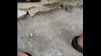 Preview 4 of Mom Relu Tant - Playing with my dick while outside on my front steps.