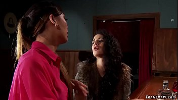 Preview 2 of Camp Swinger - Asian shemale fucks busty babe in bar
