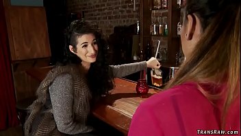 Preview 1 of Camp Swinger - Asian shemale fucks busty babe in bar