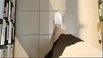 Preview 3 of Ron Jeremy Fucks In Jail - Spy on your sexy mom&#039_s sweaty feet while changing some different shoes in the store