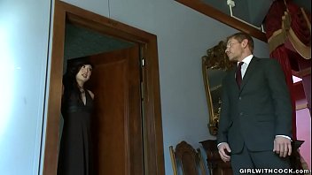Preview 1 of St Lucia Lesbian Sex - Shemale fucks bodyguard in cowboy pose