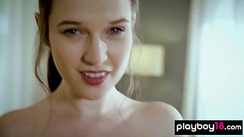 Preview 2 of Pon Caxxx - Busty Serena Wood stripping and painting her epic tits