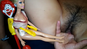 Preview 3 of Sex With Last Age Pregnant Lady - Toy doll pussy insertions: Ronald mcdonald fucks Barbie . Part.2
