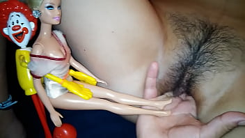 Preview 1 of Sex With Last Age Pregnant Lady - Toy doll pussy insertions: Ronald mcdonald fucks Barbie . Part.2
