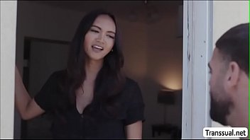 Preview 1 of Lena Paul Double Bbc For Me - TBabe Andrea finally sees dudes bigcock