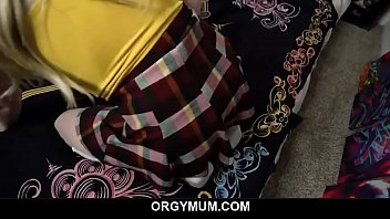 Preview 2 of Phim Sex Liem Lon Me Vo - MILF Stepmom Aiden Ashley Threesome With Petite Blonde Teen Stepdaughter Lexi Lore And Big Dick Stepson POV