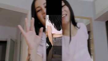 Preview 1 of Samoa Sexvideo - Huge Tits babe Changes Many Dresses and Bra Bouncing Boobs Helen Star going Out