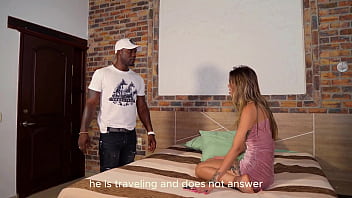 Preview 2 of Maisiess - Bail bondsman seeks out his client to collect the fee and ends up paying for it with his wife&#039_s tight pussy